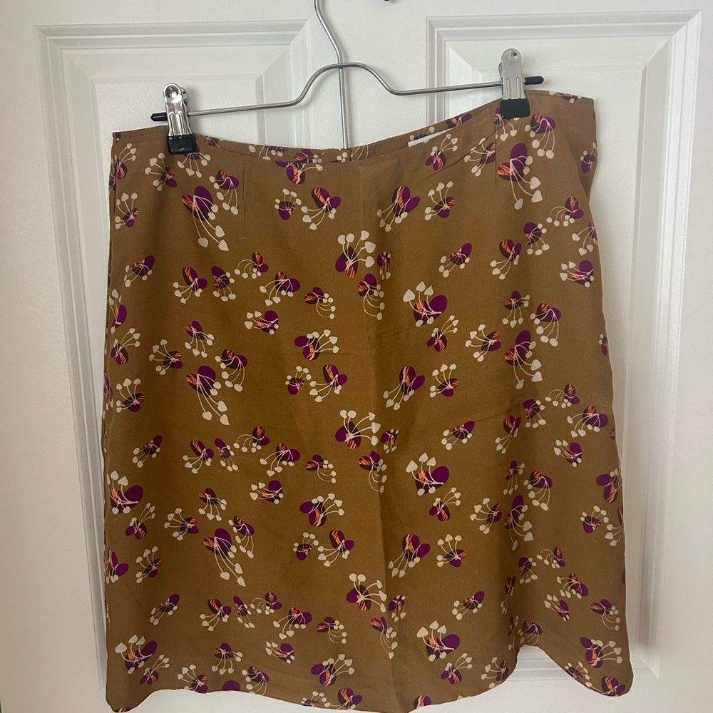 See By Chloe Brown Floral Skirt